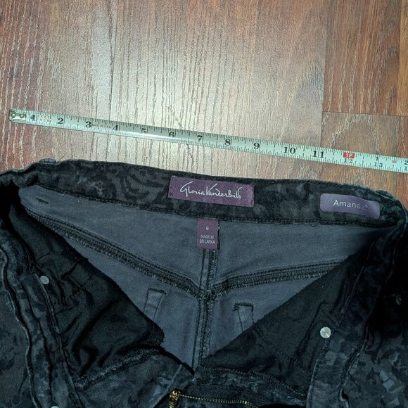 Gloria Vanderbilt Amanda Jeans ~ 6 ~ Black & Gray Pattern - Picture 2 of 5